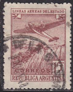 Argentina C45 Plane Over Iguaçu Falls 1946