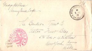 United States A.E.F. World War I Soldier's Free Mail 1918 U.S. Army Postal Se...