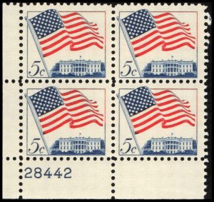 US #1208a U.S. FLAG MNH LL PLATE BLOCK #28442