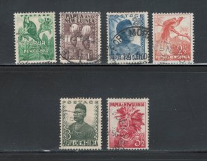 Papua New Guinea 1952 Scenes Scott # 122 - 127 Used (Short Set)