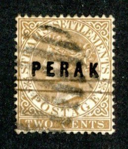 223 BCX  1883 Perak Sc.# 4 used cv $90 ( Offers welcome )