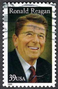 United States #4078 39¢ Ronald Reagan (2006). Used