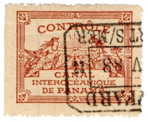 (I.B) Panama Revenue : Canal Interoceanique Controle (Paris 1889) 