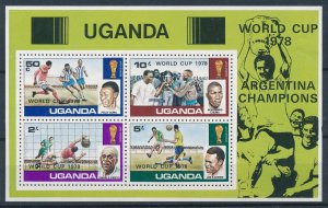 [112302] Uganda 1978 World Cup football soccer Argentina OVP Sheet MNH