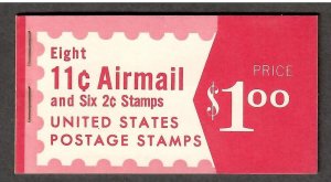 US UNEXPLODED Booklet # BKC22 , Airmail Combination , VF OG NH - I Combine S/H 