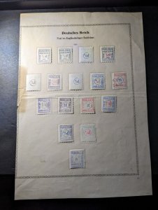 1915 WWI England Prisoner of War POW Camp Stamps Whole Sheet Lot of 16