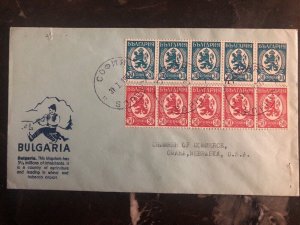 1933 Sophia Bulgaria Printed Cover To Camber Of Commerce Omaha NE USA