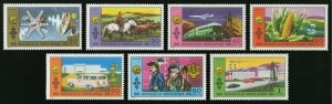 Mongolia 1972 MNH Stamps Scott C16-22 Space Medicine Airplane Car Railway Train