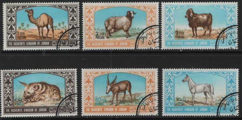 JORDAN, 543-545,C46-C48, (6) SET, USED, 1967, Animals