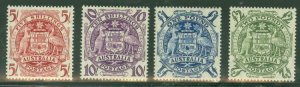 AUSTRALIA #218-21 Complete set, og, NH, VF, Scott $253.50