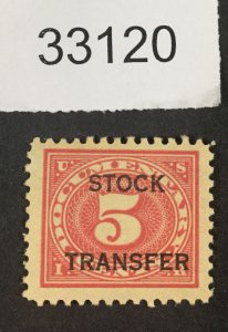 US STAMPS  #RD4 MINT OG NH LOT #33120