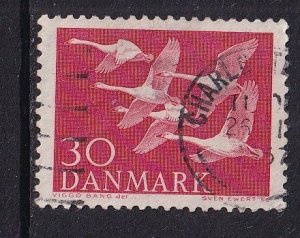 Denmark  #361  used  1956  Nordic countries issue 30o  swans
