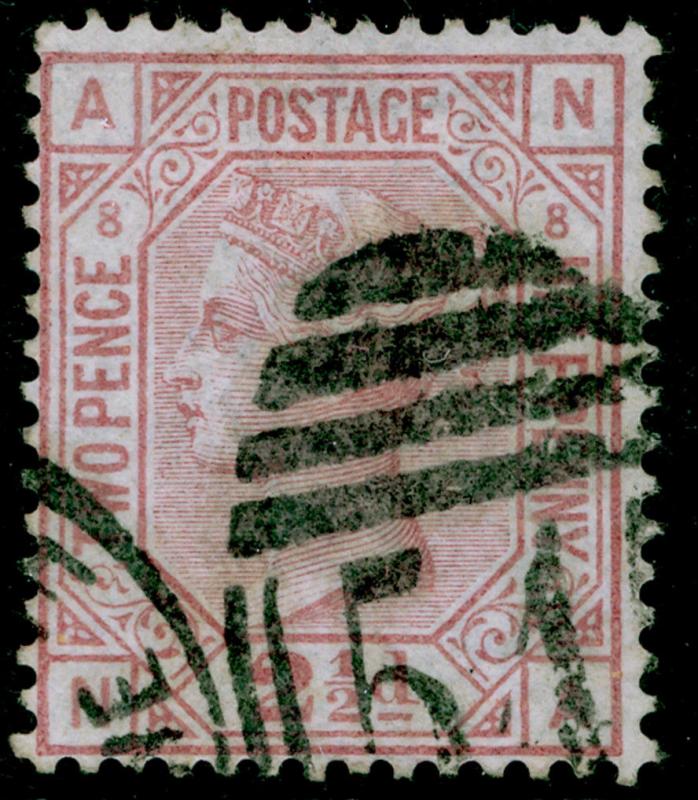 SG141, 2½d rosy mauve plate 8, USED. Cat £80. NA 