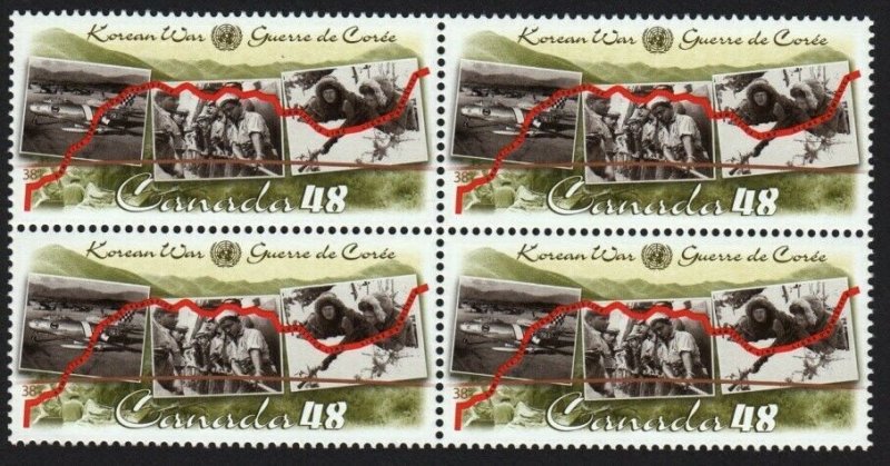 HISTORY * KOREA ARMISTICE AGREEMENT = Canada 2003 #1993 MNH BLOCK OF 4