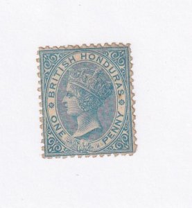 BRITISH HONDURAS # 4 VF-MLH Q/VICTORIA 1p CAT VALUE $135