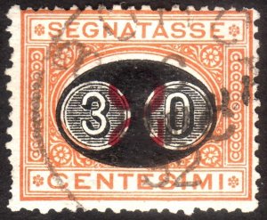 1890, Italy 30c, Postage due, Used, Sc J27