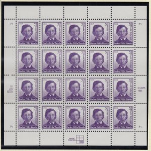 1997 Padre Felix Varela Sc 3166 MNH 32¢ sheet of 20 water-activated