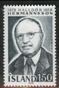 ICELAND Scott 513 Historian Librarian MNH** 1978 stamp