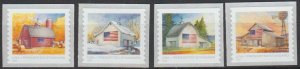 5684-87 Flags on Barns Coil, Set-4 Singles, MNH (Presorted Standard)