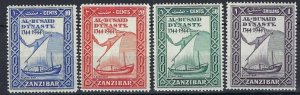 Zanzibar 218-21 MNH 1944 set (an7602)