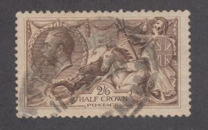 Great Britain Sc 179 used 1919 2sh6p KGV & Seahorses F-VF