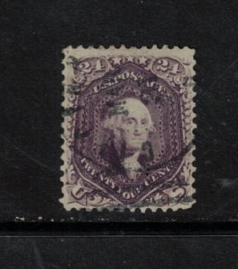 USA #70c Very fine Used Violet On Thin Paper Tiny Thin At Upper Right