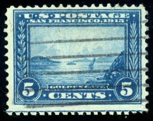 US Stamp #399 Golden Gate, 5c - Used - CV $10.00 