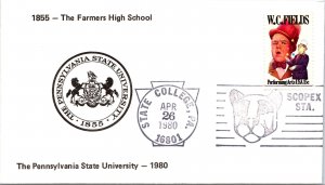 US SPECIAL EVENT CACHETED COVER THE PENNSYLVANIA STATE UNIVERSITY 1980