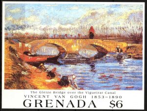 Grenada 1991 Art Paintings Vincent Van Gogh The Gleize Bridge S/S MNH