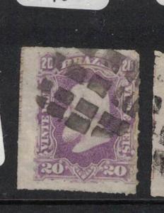 Brazil SC 69 English Imprint At Left, Cork Cancel VFU (6dre)