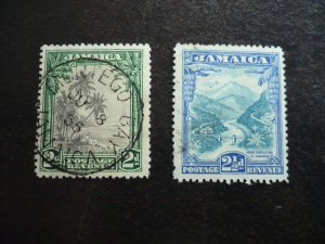 Stamps - Jamaica - Scott# 106-107 - Used Part Set of 2 Stamps