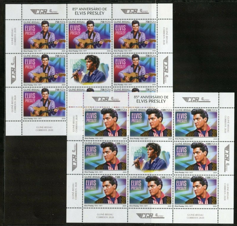 GUINEA BISSAU 2019 85th BIRTH ANNIVERSARY OF ELVIS PRESLEY SHEET  SET  MINT NH