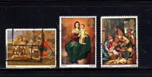 GREAT BRITAIN #522-524 1967 CHRISTMAS F-VF USED d
