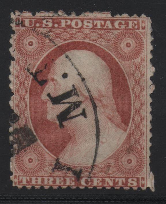 US Scott #25 Type I CDS Cancel, Nice Stamp