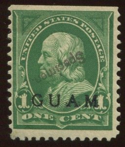 Guam 1S Inverted Type E Specimen Overprint Variety Error Stamp with PF Cert HZ13