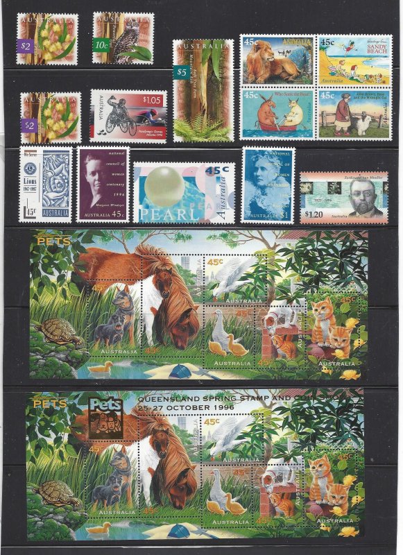 Australia - High Values and Souvenir Sheets - See Scans