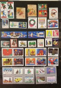 US 49 Different Early Vintage CHRISTMAS SEALS Stamp Lot MNH Mint  z6630 