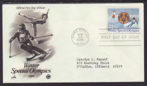 US Special Olympics 1985 PCS Typed FDC BIN