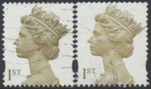 GB New Millennium Machin 1st SG 2124-2124d Used  SC# MH335-MH336 see scans