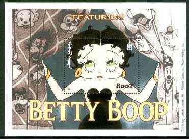 Mongolia 1999 Betty Boop perf souvenir sheet #1 unmounted...