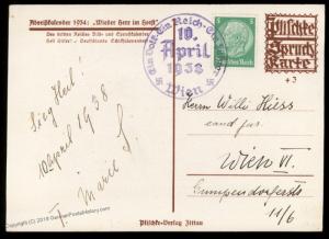 3rd Reich 1938 Austria Germany Anschluss Propaganda Card 90772