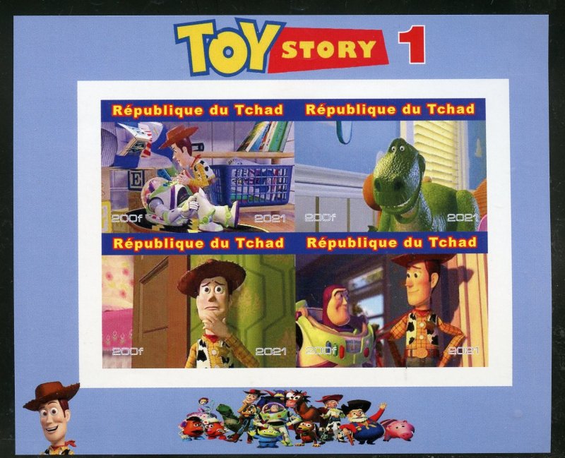 Chad 2021 'Toy Story 1' imperf sheet mint nh