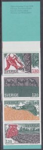 SWEDEN SC #1284a CPL MNH BOOKLET of 10, 5 SETS x 2 DIFF - VARIOUS SEASONAL JOBS