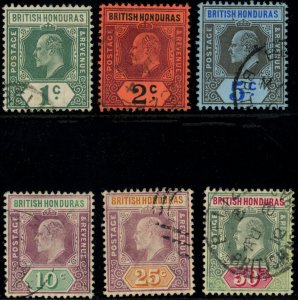British Honduras Scott# 62-8 USED SCV $191.40 (54131) 