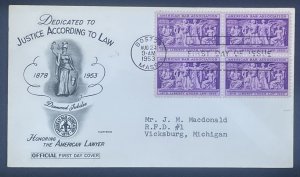 Scott 1022  FDC  American Bar Association75th Anniversary  Fleetwood Cachet