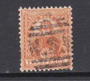 New South Wales SG 317 used. 1902 4p orange brown Captain Cook on chalky paper