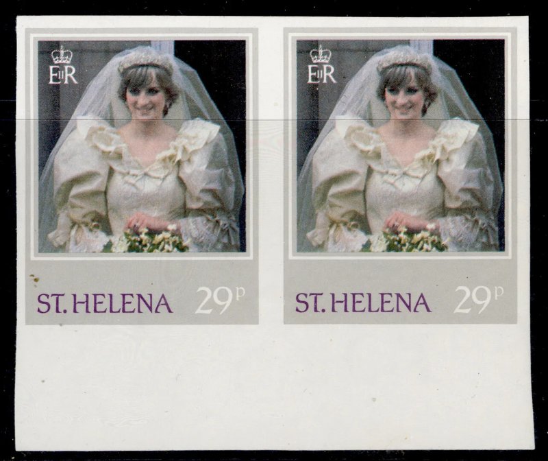ST. HELENA QEII SG399b, 1982 29p IMPERF PAIR, NH MINT. Cat £550.