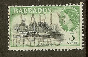 Barbados, Scott #237, 3c Queen Elizabeth, Used