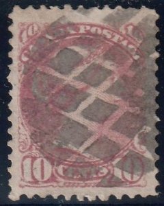 Canada SC# 40 Fancy Cancel Field of Diamonds Clean Back  (~1526)