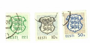 Estonia #212, 215-6 used